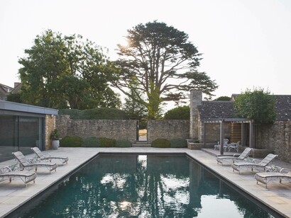 Thyme -The pool in Southrop, Gloucestershire, England