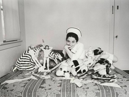 Nurse Eleanor, R.N. (1976, 2007), Iris print with business card, 27 x 36 in. Ronald Feldman Fine Arts, New York
