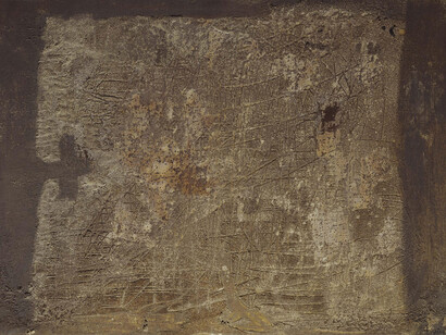 Antoni Tàpies; Pintura, 1955, Museo Nacional Centro de Arte Reina Sofía, Madrid, España (detalle)