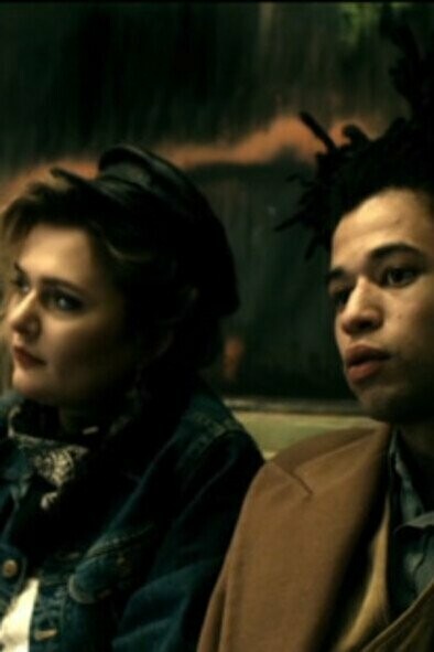 Madonna next to Jean Michel Basquiat in the film 'Madonna and Basquait' by showtime, 2019