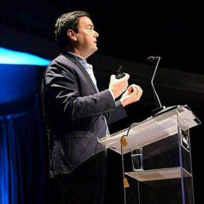 Thomas Piketty at a conference in Brazil, 2017