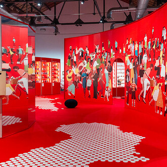 Joyn! Un viaggio nel mondo Nutella® per i suoi 60 anni, vista della mostra. Per gentile concessione di Maxxi