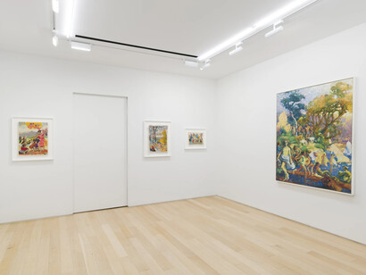 Rosemarie Beck, Earthly paradise, exhibition view. Courtesy of Van Doren Waxter Gallery