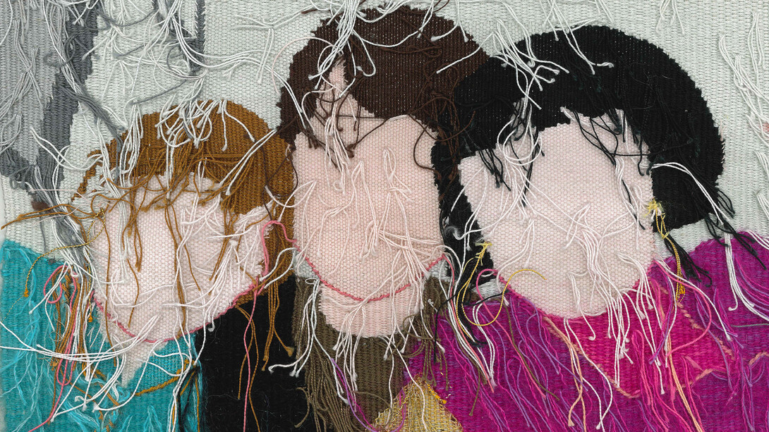 Cathy Alvarez, Las tres diosas , tissage, 2024. Avec l’aimable autorisation de La Châtaigneraie