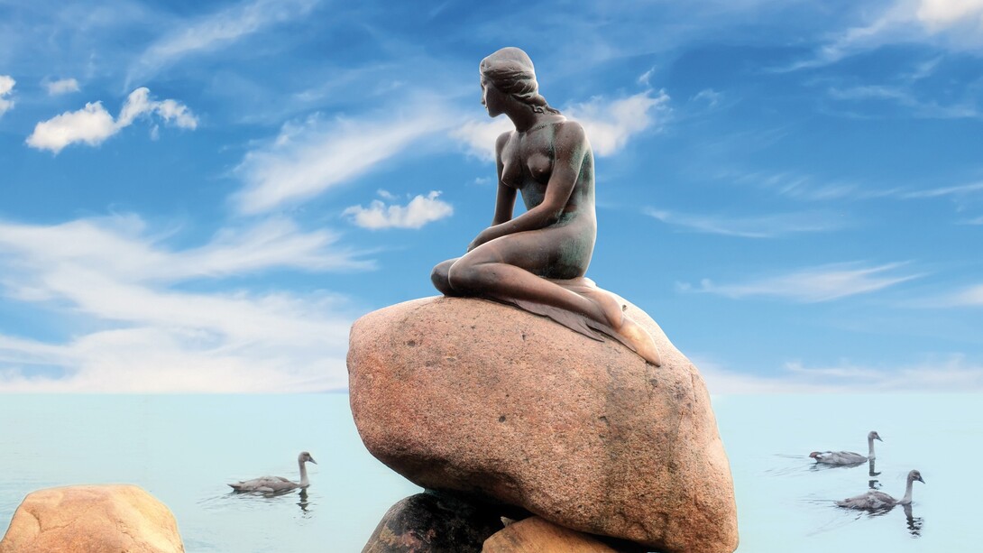 Copenhague. Estatua de la Sirenita, obra de Edvard Eriksen