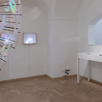 Jiyen Lee, Stain-rainbow forest, exhibition view. Courtesy of Galerie nächst St. Stephan