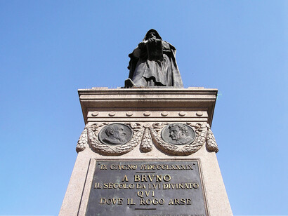 Ettore Ferrari (1845-1929), Monumento a Giordano Bruno, Campo de 'Fiori, Roma