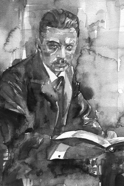 Retrato de Rainer Maria Rilke por Lautir