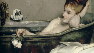Alfred Stevens, Il bagno, 1873-1874. Olio su tela, 73,5 x 92,8 cm. Parigi, Musée d’Orsay © René-Gabriel Ojéda / RMN-Réunion des Musées Nationaux/ distr. Alinari