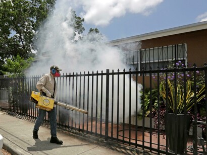 Fumigación en el barrio de Wynwood, Miami