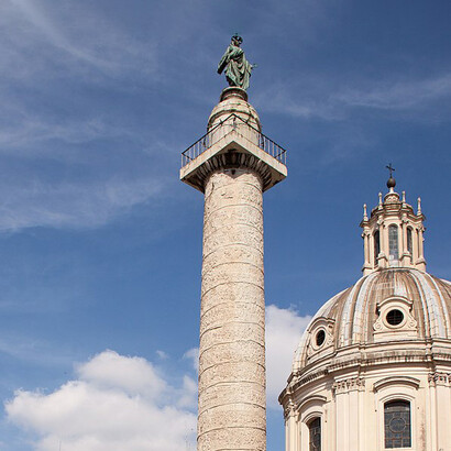 Rome, Column of Trajan, Carrara marble, completed in 113 CE