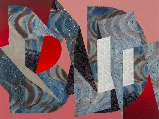Nichole van Beek, Bad Rain, 2014, acrylic and fiber paste on canvas, 41 x 52 inches. Courtesy of the artist and Jeff Bailey Gallery, New York