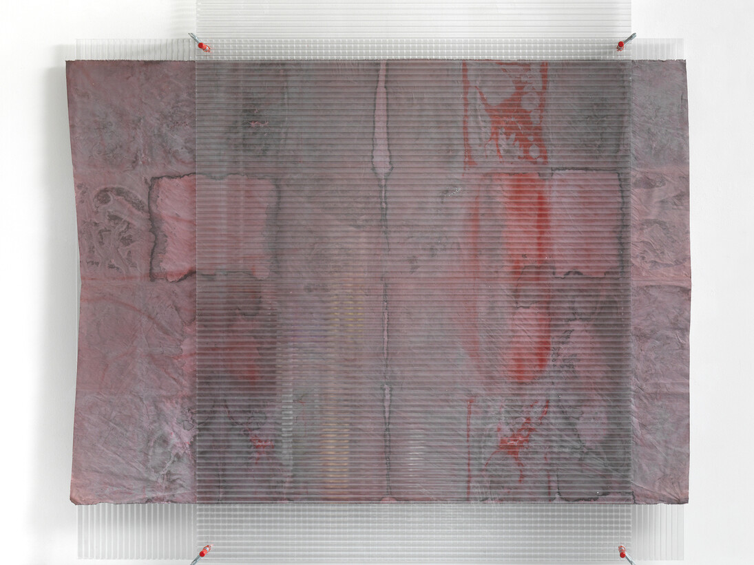 Christina Michalis, Untitled, 2011, watercolour on cotton, polycarbonate, 210 x 212 cm