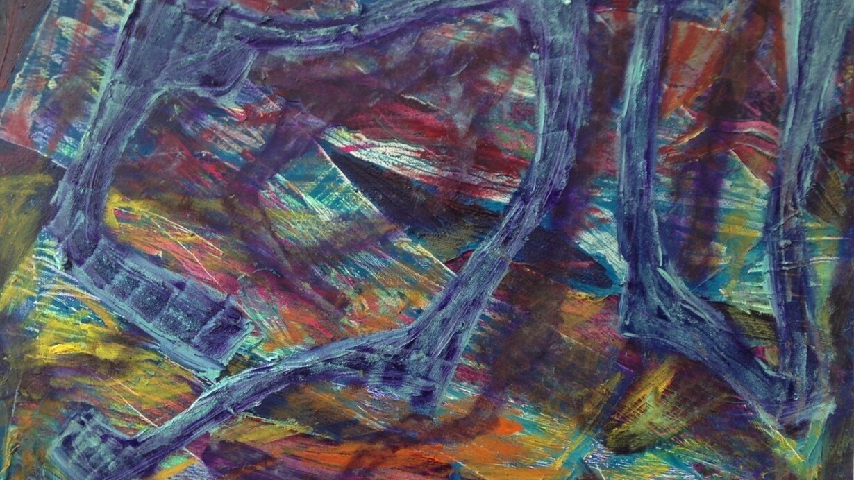 Gabriel Hartley, Trite, 2014, Oil spray and ink  on canvas, 76 x 61 cm