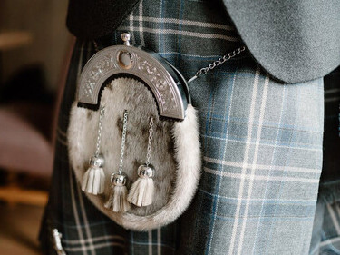 Traditional Scottish Sporran and a Kilt