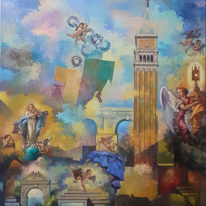 Bartolomé Roca, Homenaje a J.B. Tiépolo, óleo sobre tela, 150x130 cm
