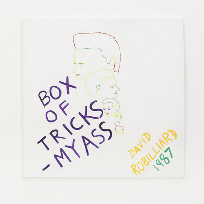 David Robilliard, Box of Tricks - My Ass, 1987, acrylic on canvas. Photograph: Paul Knight. © The Estate of David Robilliard. All rights reserved. DACS 2014