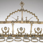 Hanukkah lamp, 1800s - early 1900s. Courtesy of DIA