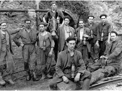 Mineros asturianos en la década de 1930