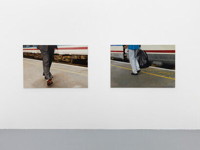 Stephen Skidmore, Afternoon paintings, exhibition view. Courtesy of Galerie Hubert Winter