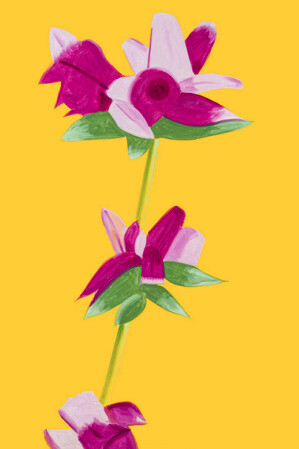 Alex Katz, Azaleas on Yellow
47 x 34 inches (119 x 86 cm)