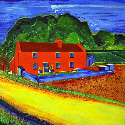 Postcard from Home, egg tempera. Copyright of the artist Paula Pohli