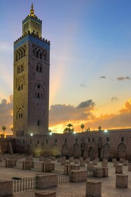 The Koutoubia Mosque in Marrakech, Morocco anchoring the cityscape, illustrating diplomacy grounded in clarity and deliberate intention