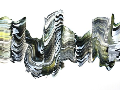 Figure 41, acrylique et élastomère sur toile de lin et polyester enduite, 130x97 cm, 2019