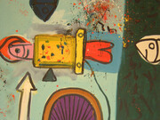 Alan Davie, opus O.568C Fish Charm N°3, Oct.1965, oil on canvas, 48 x 60 in/121.9 x 152.4 cm