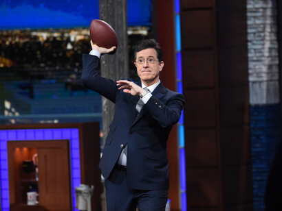 Stephen Colbert during his show