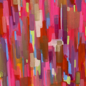 Prerna Kapoor, Positivity is Contageous (detail), acrylic and oil on canvas, 18x24 inches. Courtesy the artist and Bitfactory Gallery