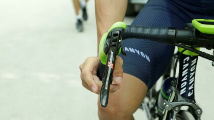 Un ciclista del Movistar Team