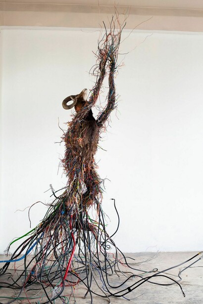 Spirit, Krištof Kintera, Electrons Seeking Spirit
2016, mixed media, 395 x 420 x 420 cm. Courtesy of Collezione Maramotti