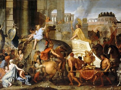 Charles Le Brun, Entrata di Alessandro Magno in Babilonia , c. 1665