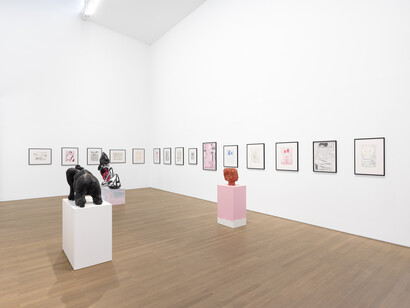 Tal R, Woman behind fence, exhibition view. Courtesy of Tim Van Laere Gallery