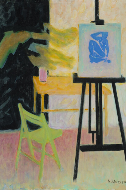 May Miturich, In the studio, 1996. Courtesy of New Tretyakov Gallery