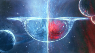Wormholes are consistent with the general theory of relativity by Einstein, but whether wormholes actually exist remains to be seen