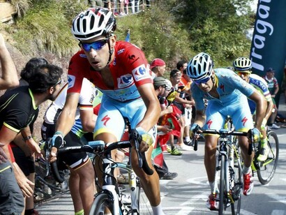 Mikel Landa junto a Fabio Aru en la Vuelta a España