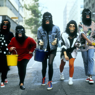 Guerrilla Girls. El grupo durante sus primeras actuaciones callejeras