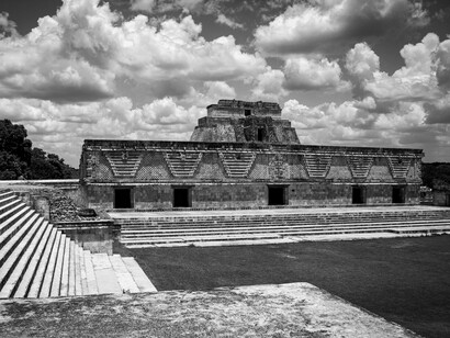 Cuadrángulo de las monjas ubicado dentro de la zona arqueológica de Uxmal, Yucatán, México