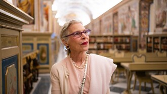 Sandra Gering in the Vatican Library 
