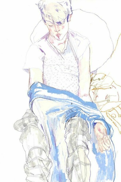 Howard Tangye, Wes, mixed media on fabriano paper, 100 cm x 71 cm, 2008