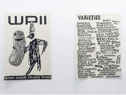 Bill Hayden, Sam Pulitzer, Antek Walczak, WP II & Varieties, 2014, 2 woodcut prints on japanese mulberry paper, 2 x (106,5 x 74 cm), © photo Marc Domage, courtesy Air de Paris, Paris