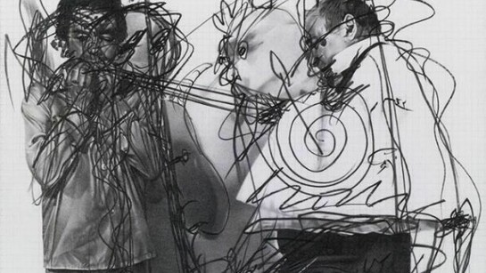 Dan Fischer, Dieter Roth / Arnulf Rainer, 2012, graphite on paper, paper: 22.5 x 19 inches, image: 11.5 x 9.5 inches
