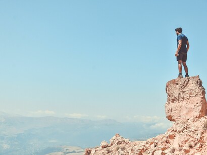 On top of the mountain