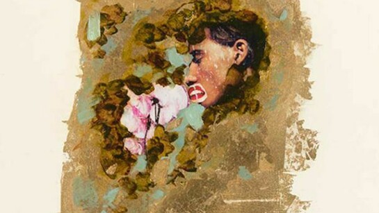 Guido Pecci, gold Paper 1, 2014 Olio, collage e foglia oro su carta, 38,5 x 28 cm