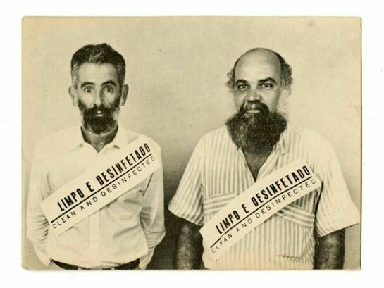 Paulo Bruscky (in collaboration with Daniel Santiago), Cleaned and Disinfected, 1987, offset ed 2 exemplares - tiragem de 200, 12 x 16 cm