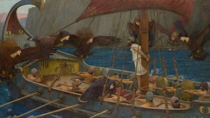 John William Waterhouse; Ulises y las sirenas, 1891 (detalle)