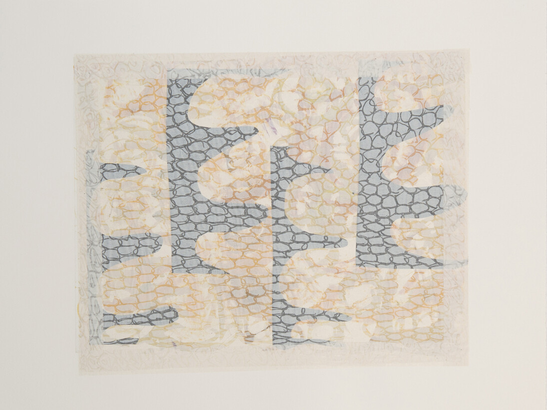 Chakaia Booker, Untitled, 2014, Woodcut, Handpainting, 19.75 x 23.75 inches

