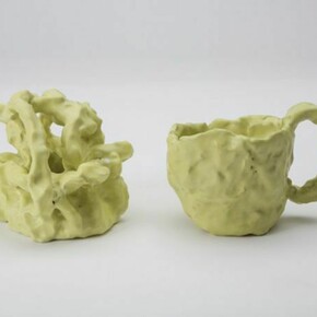 Beverly Semmes, Yellow Pair, 2009. Glazed ceramic, 6 x 18 x 8 in.